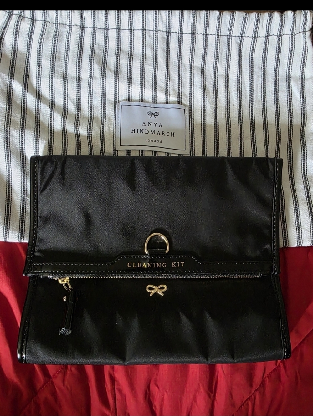 Anya Hindmarch HOT ITEM! The Everything Foldable Cleaning Kit Carrier in Black.